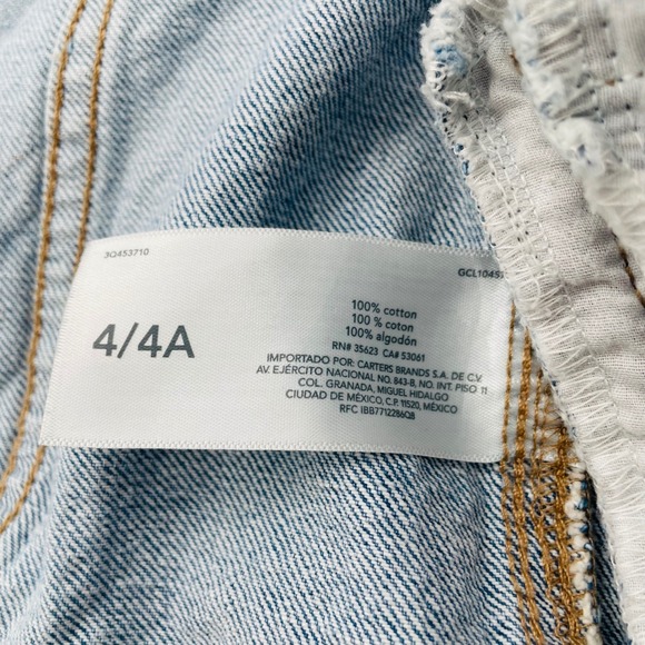 Oshkosh B'gosh Denim Trucker Jacket Med Wash 4T Cotton Button Classic Blue Cute - Picture 3 of 7